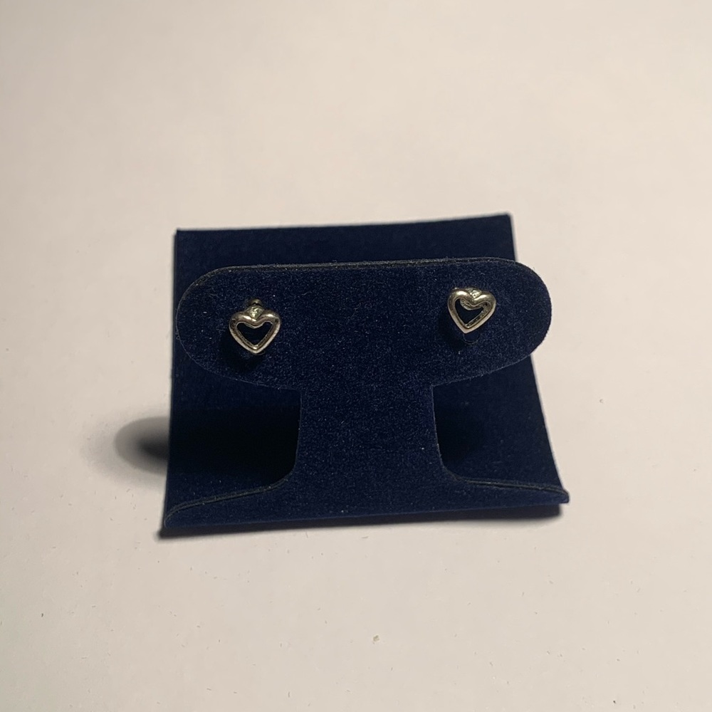 Sterling Silver Open Heart Studs